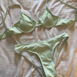 shein / romwe mint green underwire bikini
